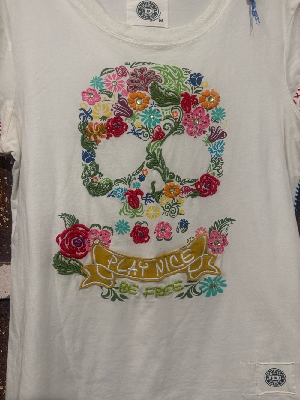 Double D Ranch Sugar Skull t-shirt Medium - Picture 2 of 4